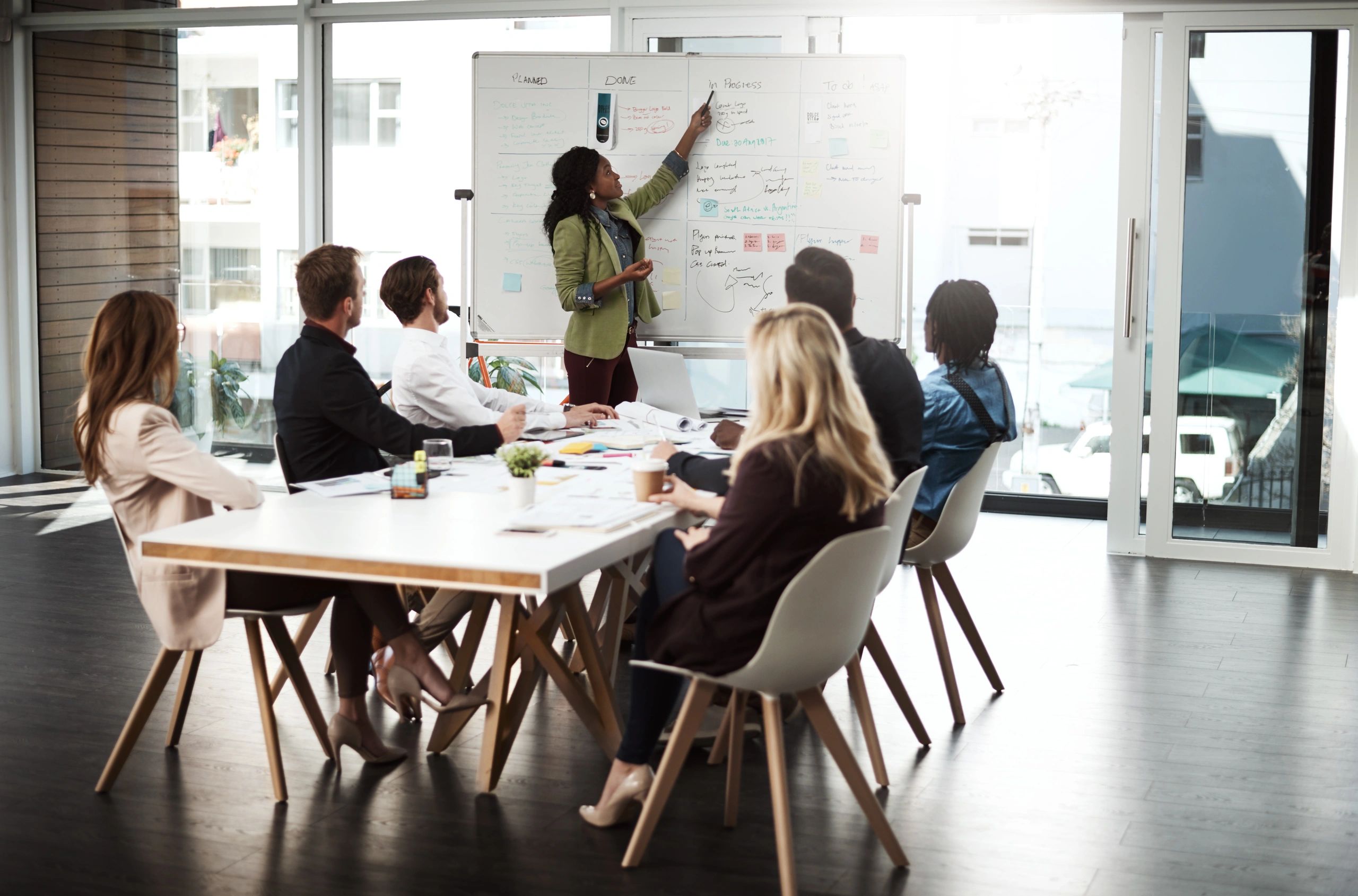 Business presentation about local advertising strategy